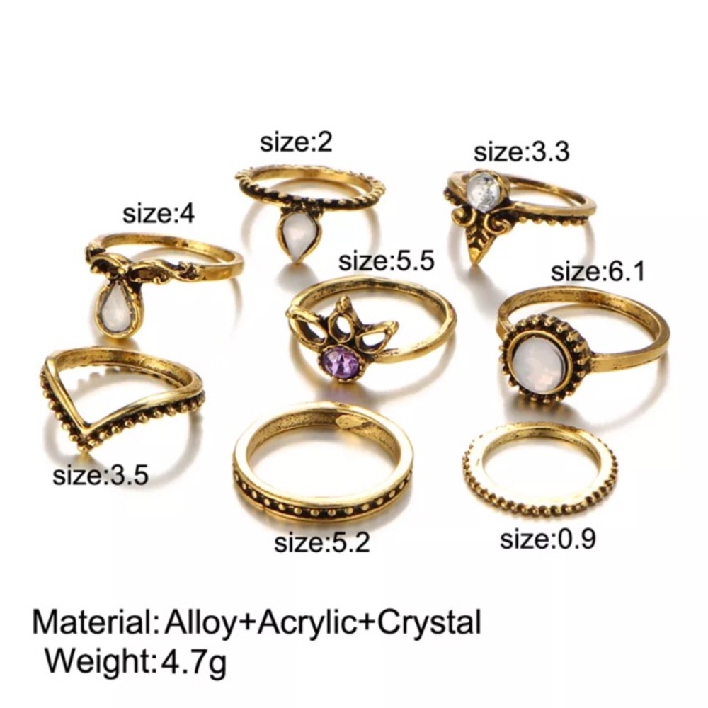 ❤️❤️❤️❤️❤️BOHO RING SET - Picture 4 of 5